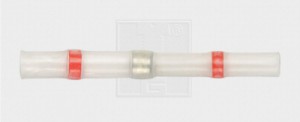 Lötstoßverbinder mit thermoplastischem Ring 0,8 - 2 mm², rot